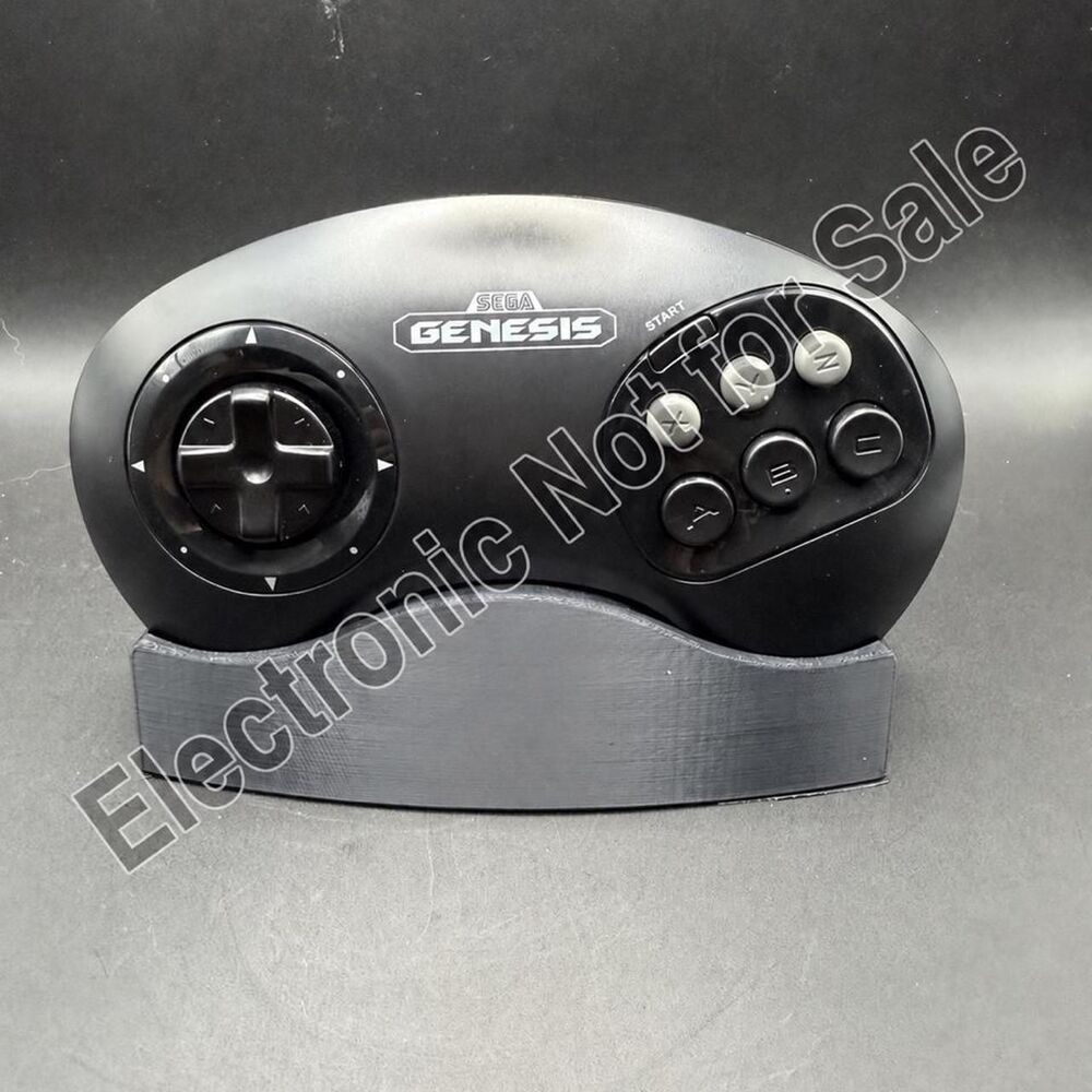 3D Printed Stand for Sega Genesis Wireless Controller Display Holder Black